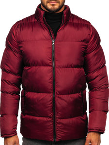 Men's Winter Quilted Jacket Claret Bolf 0025