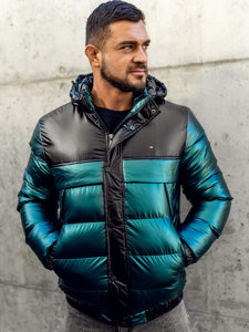 Men's Winter Quilted Jacket Green Bolf 2146