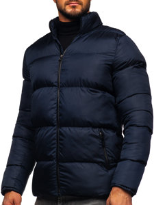 Men's Winter Quilted Jacket Navy Blue Bolf 0025