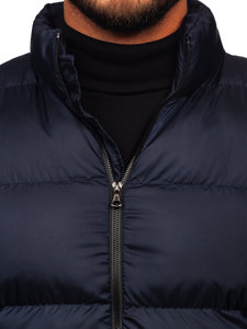 Men's Winter Quilted Jacket Navy Blue Bolf 0025