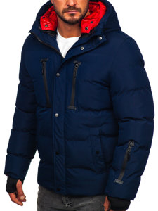 Men's Winter Quilted Jacket Navy Blue Bolf 5M771