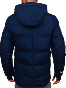 Men's Winter Quilted Jacket Navy Blue Bolf 5M771