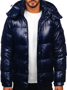 Men's Winter Quilted Jacket Navy Blue Bolf 9970