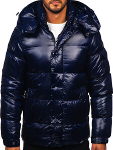 Men's Winter Quilted Jacket Navy Blue Bolf 9970