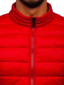 Men's Winter Quilted Jacket Red Bolf 1119