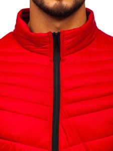 Men's Winter Quilted Jacket Red Bolf 1137