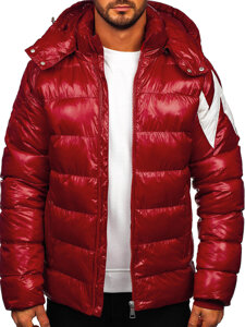 Men's Winter Quilted Jacket Red Bolf 9981