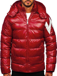 Men's Winter Quilted Jacket Red Bolf 9981