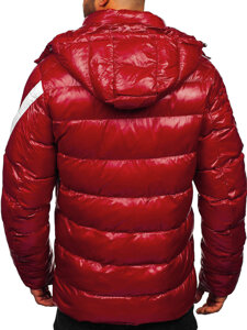 Men's Winter Quilted Jacket Red Bolf 9981