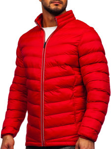 Men's Winter Quilted Sport Jacket Red Bolf 1100