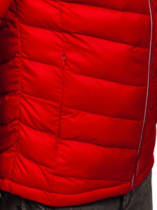 Men's Winter Quilted Sport Jacket Red Bolf 1100