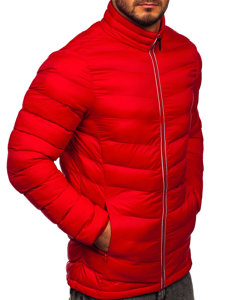 Men's Winter Quilted Sport Jacket Red Bolf 1100