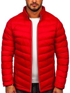 Men's Winter Quilted Sport Jacket Red Bolf 1100