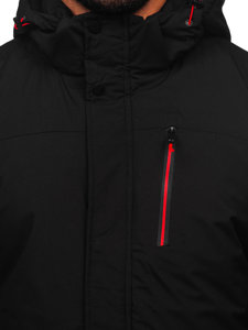 Men's Winter Ski Jacket Black-Red Bolf 7097