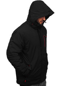 Men's Winter Ski Jacket Black-Red Bolf 7097