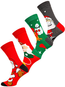 Men's X-mas Socks Multicolour-1 Bolf M898-4P 4 PACK