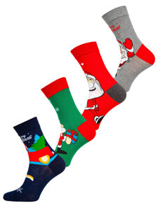 Men's X-mas Socks Multicolour Bolf M898-4P 4 PACK