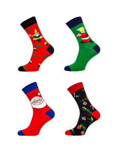 Men's X-mas Socks Multicolour Bolf MCHM1-4P 4 PACK