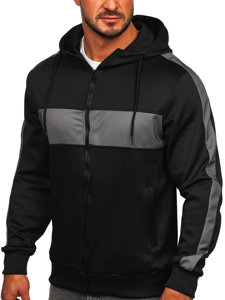 Men's Zip Hoodie Black Bolf 27B8121