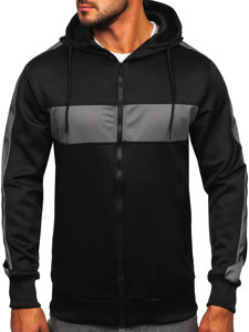 Men's Zip Hoodie Black Bolf 27B8121