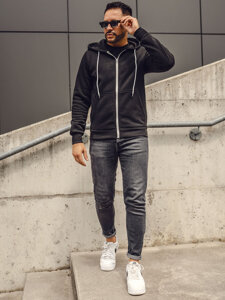 Men's Zip Hoodie Black Bolf HW2787