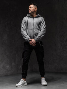 Men's Zip Hoodie Dark Grey Bolf HW2787A1