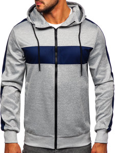 Men's Zip Hoodie Grey Bolf 27B8121