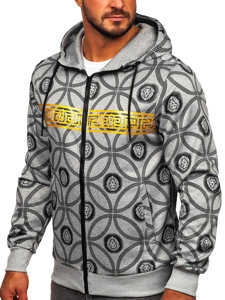 Men's Zip Hoodie Grey Bolf 27B8123