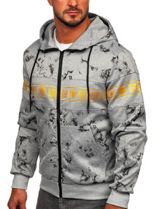 Men's Zip Hoodie Grey Bolf 27B8125