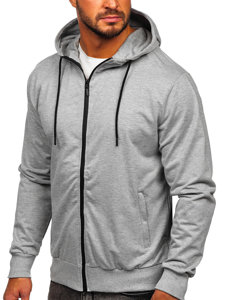 Men's Zip Hoodie Grey Bolf B025