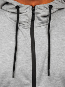 Men's Zip Hoodie Grey Bolf B025