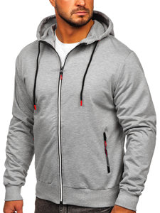 Men's Zip Hoodie Grey Bolf B033