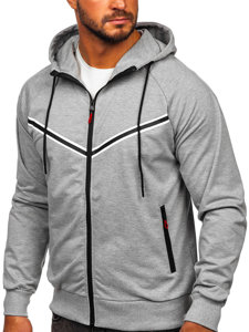 Men's Zip Hoodie Grey Bolf B035