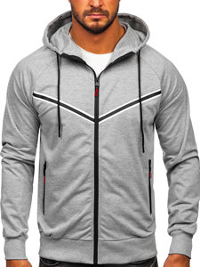 Men's Zip Hoodie Grey Bolf B035