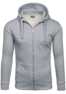 Men's Zip Hoodie Light Grey Bolf 2008