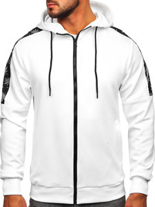 Men's Zip Hoodie White Bolf 27B8120