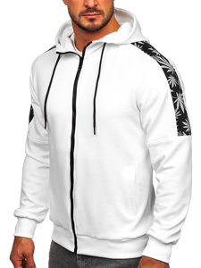 Men's Zip Hoodie White Bolf 27B8120