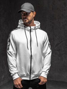 Men's Zip Hoodie White Bolf 27B8120