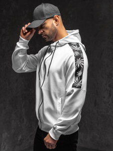 Men's Zip Hoodie White Bolf 27B8120