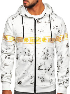 Men's Zip Hoodie White Bolf 27B8125