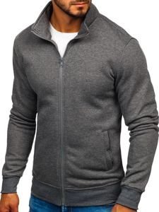 Men's Zip Stand Up Sweatshirt Anthracite Bolf B002