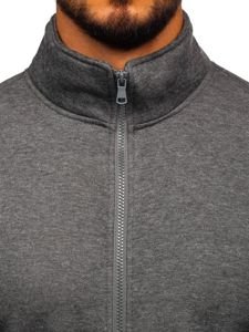 Men's Zip Stand Up Sweatshirt Anthracite Bolf B002