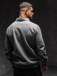 Men's Zip Stand Up Sweatshirt Anthracite Bolf B002A1