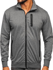 Men's Zip Stand Up Sweatshirt Anthracite Bolf B228