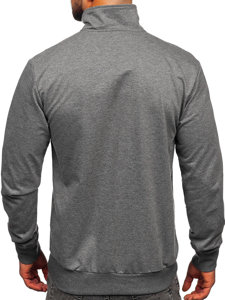 Men's Zip Stand Up Sweatshirt Anthracite Bolf B228