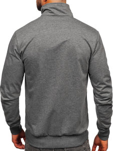Men's Zip Stand Up Sweatshirt Anthracite Bolf B229