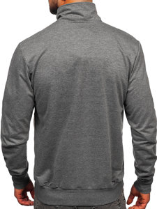 Men's Zip Stand Up Sweatshirt Anthracite Bolf B230