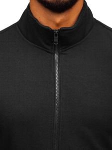 Men's Zip Stand Up Sweatshirt Black Bolf B002