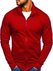 Men's Zip Stand Up Sweatshirt Claret Bolf B002