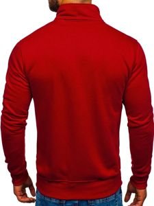 Men's Zip Stand Up Sweatshirt Claret Bolf B002